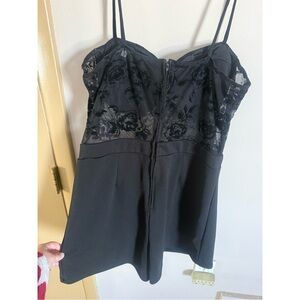 Charlotte Russe Black Lace Romper